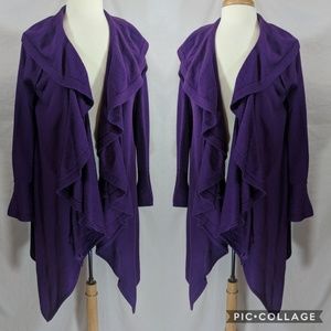 Hot in Hollywood Purple Cascading Cardigan